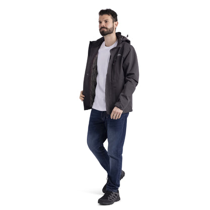 Dark Grey - Pack Shot - Trespass Mens Fyfinn Padded Waterproof Jacket