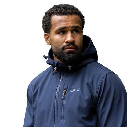 Navy - Side - Trespass Mens Flanagan DLX Soft Shell Jacket