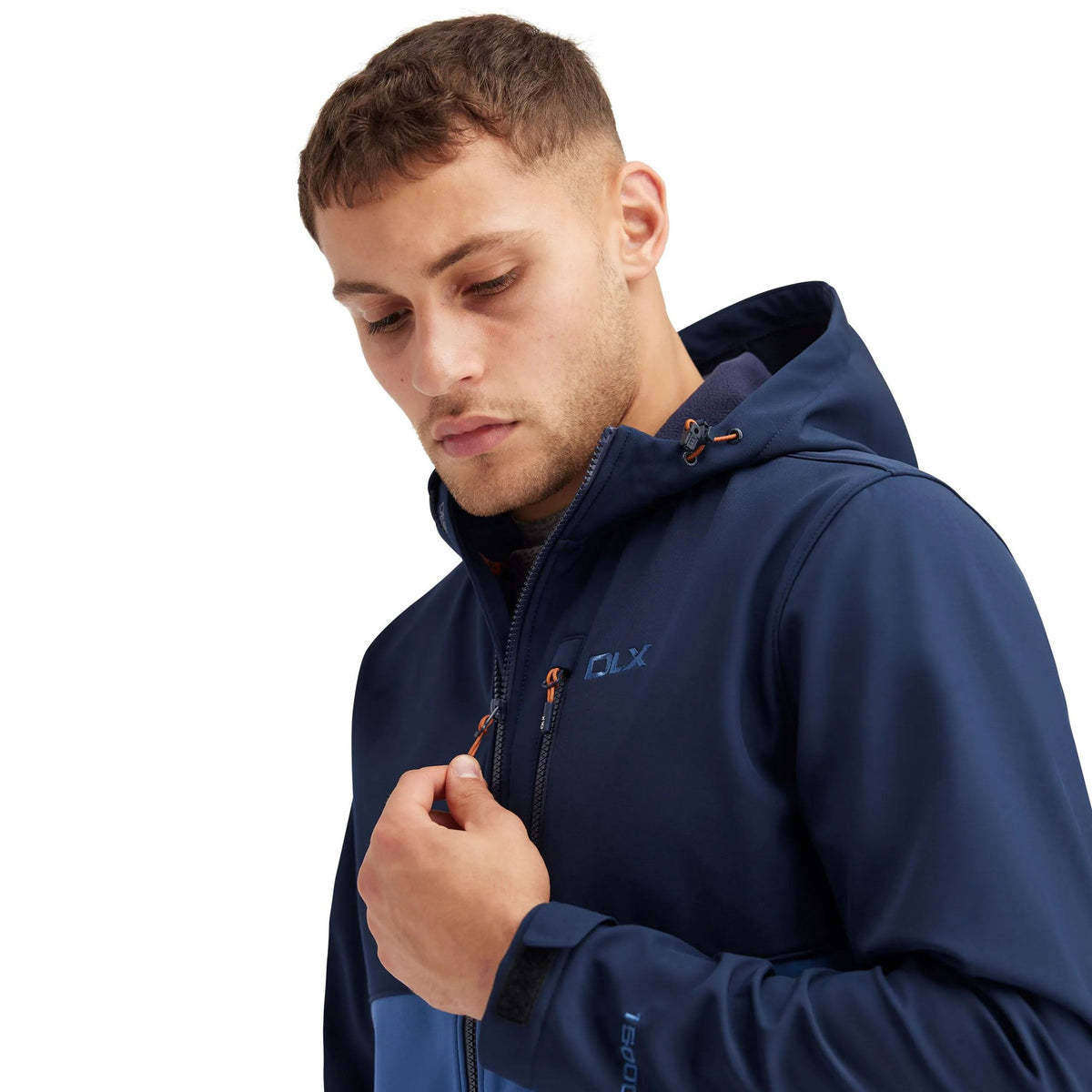 Navy - Pack Shot - Trespass Mens Flanagan DLX Soft Shell Jacket