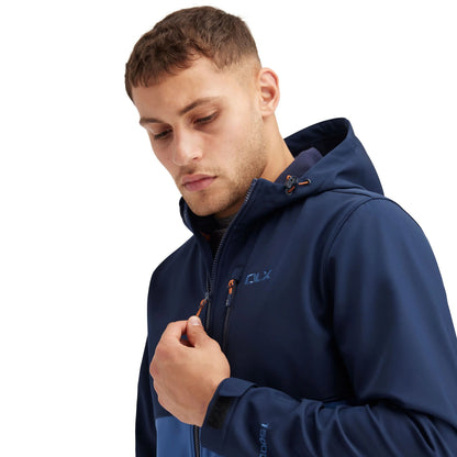 Navy - Pack Shot - Trespass Mens Flanagan DLX Soft Shell Jacket
