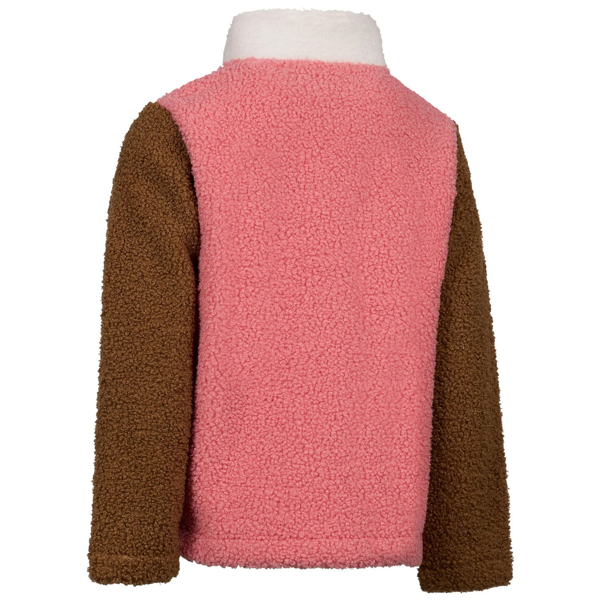 Peach Pink - Back - Trespass Childrens-Kids Mitta Colour Block Fleece Top