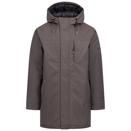 Charcoal - Front - Trespass Mens Macleod DLX Padded Waterproof Jacket