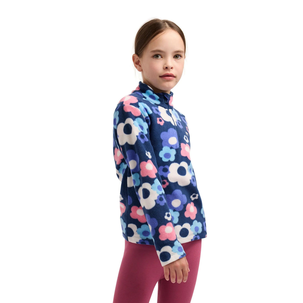 Navy Peony - Close up - Trespass Childrens-Kids Melsa AT200 Fleece Jacket
