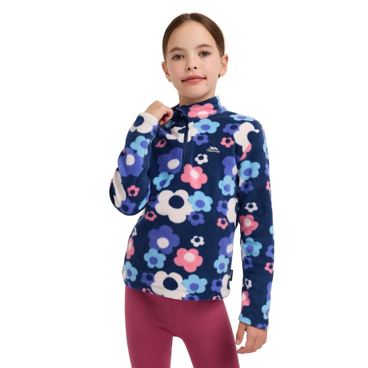 Navy Peony - Lifestyle - Trespass Childrens-Kids Melsa AT200 Fleece Jacket
