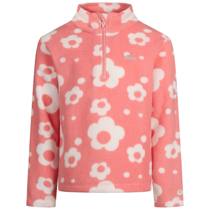 Peach Pink - Front - Trespass Childrens-Kids Melsa AT200 Fleece Jacket
