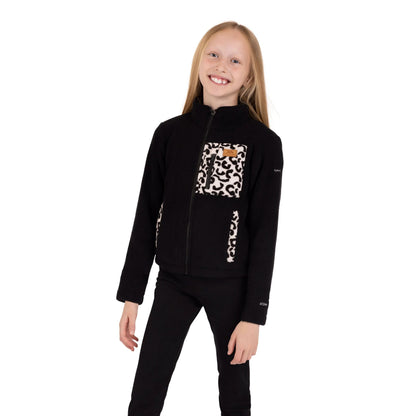 Black - Pack Shot - Trespass Childrens-Kids Willowglen Fleece Jacket