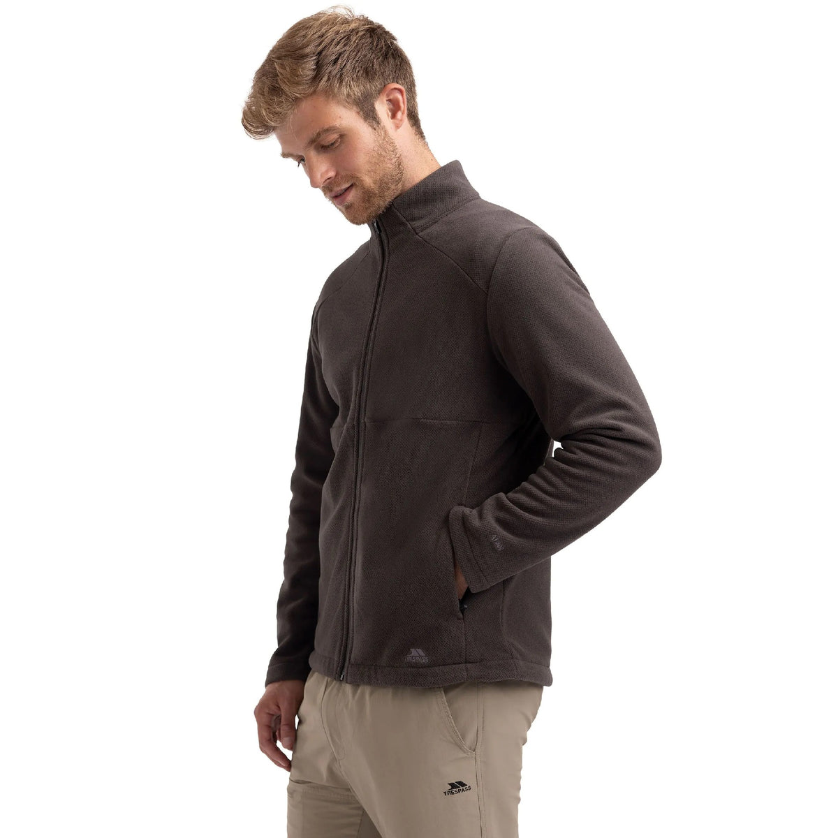 Charcoal - Lifestyle - Trespass Mens Fyne Fleece Jacket