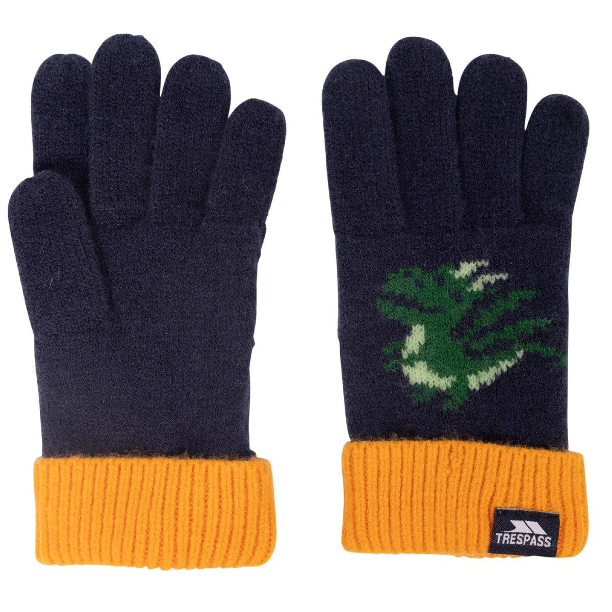 Navy - Front - Trespass Boys Paxon Knitted Gloves