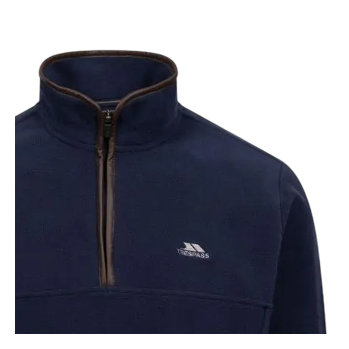 Navy - Side - Trespass Mens Huntar Fleece Top