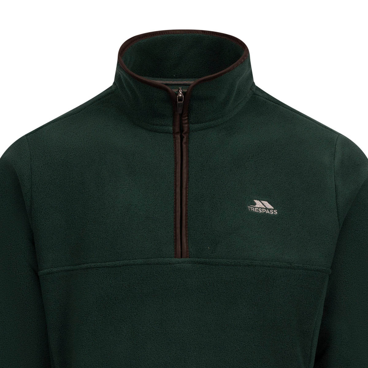 Dark Green - Side - Trespass Mens Huntar Fleece Top