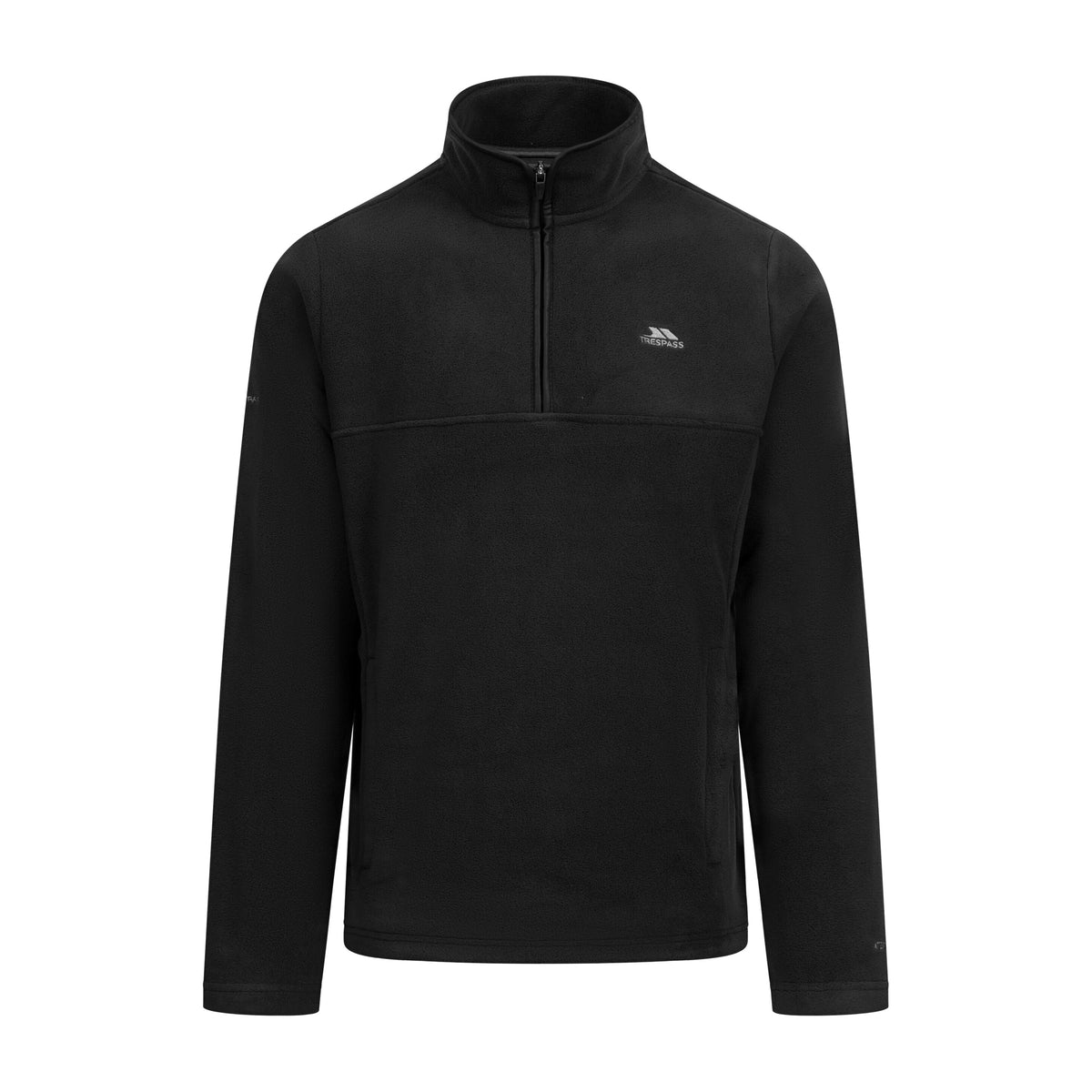 Black - Front - Trespass Mens Huntar Fleece Top