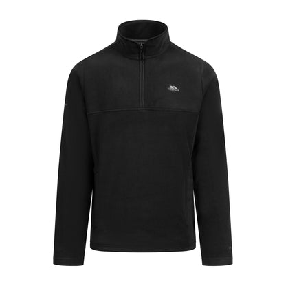 Black - Front - Trespass Mens Huntar Fleece Top