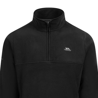 Black - Side - Trespass Mens Huntar Fleece Top