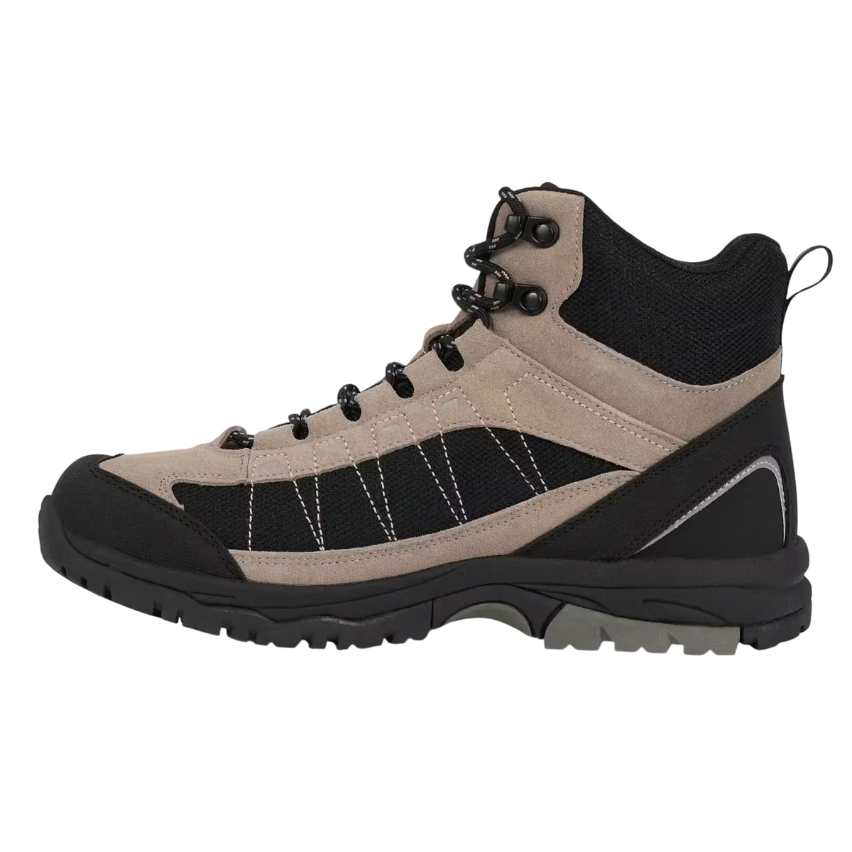 Black - Side - Trespass Mens Scarp Mid Cut Boots
