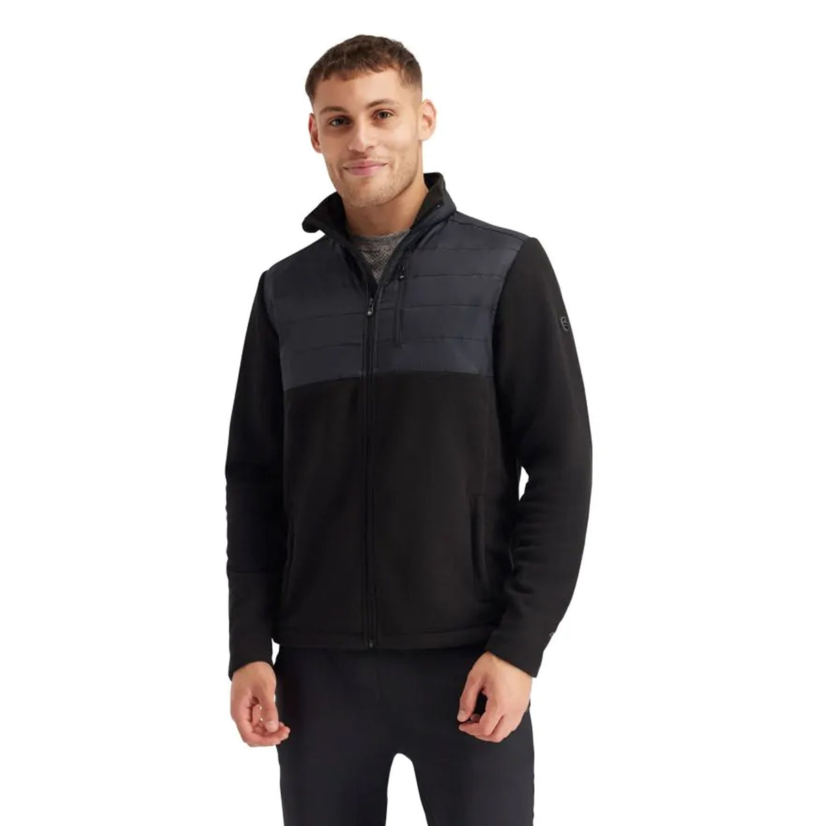 Black - Lifestyle - Trespass Mens Bob AT200 Hybrid Fleece