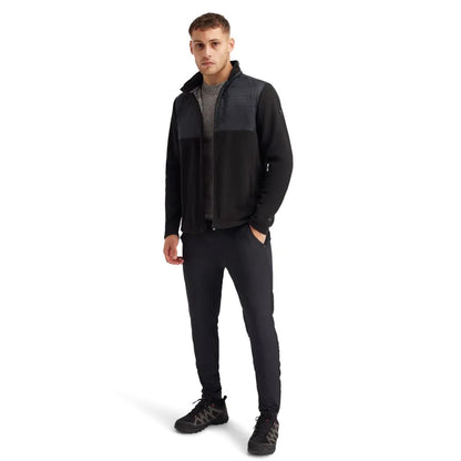 Black - Pack Shot - Trespass Mens Bob AT200 Hybrid Fleece