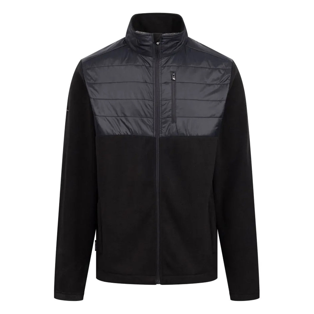 Black - Front - Trespass Mens Bob AT200 Hybrid Fleece