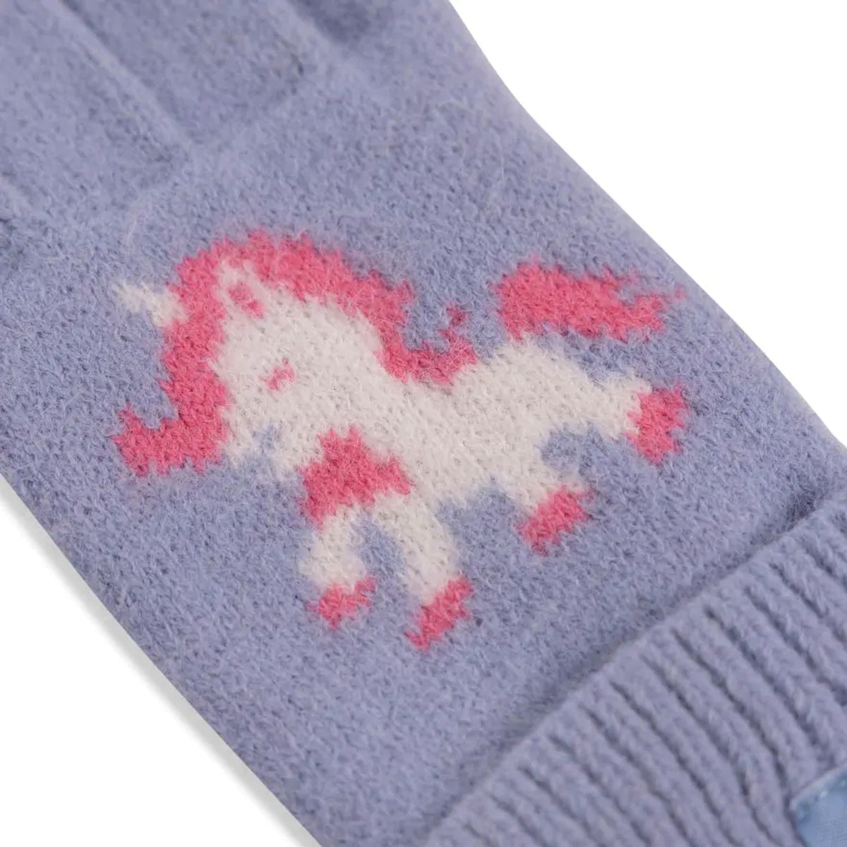 Light Blue - Side - Trespass Danica Knitted Unicorn Winter Gloves