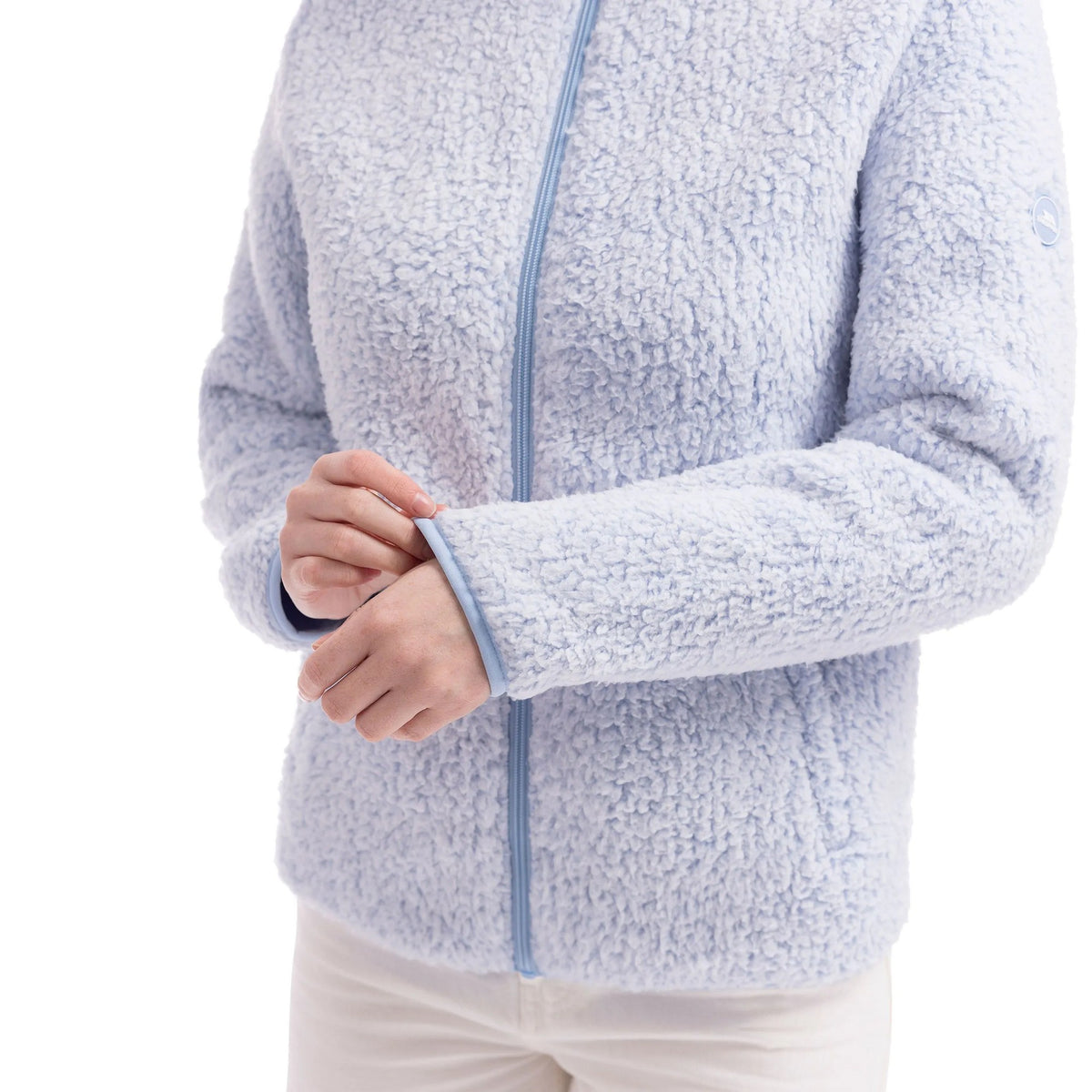 Blue Haze - Side - Trespass Womens-Ladies Feathery Fleece Jacket