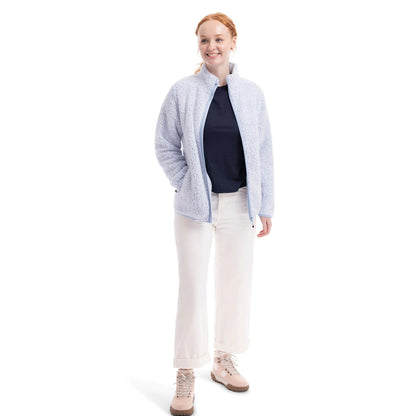 Blue Haze - Close up - Trespass Womens-Ladies Feathery Fleece Jacket