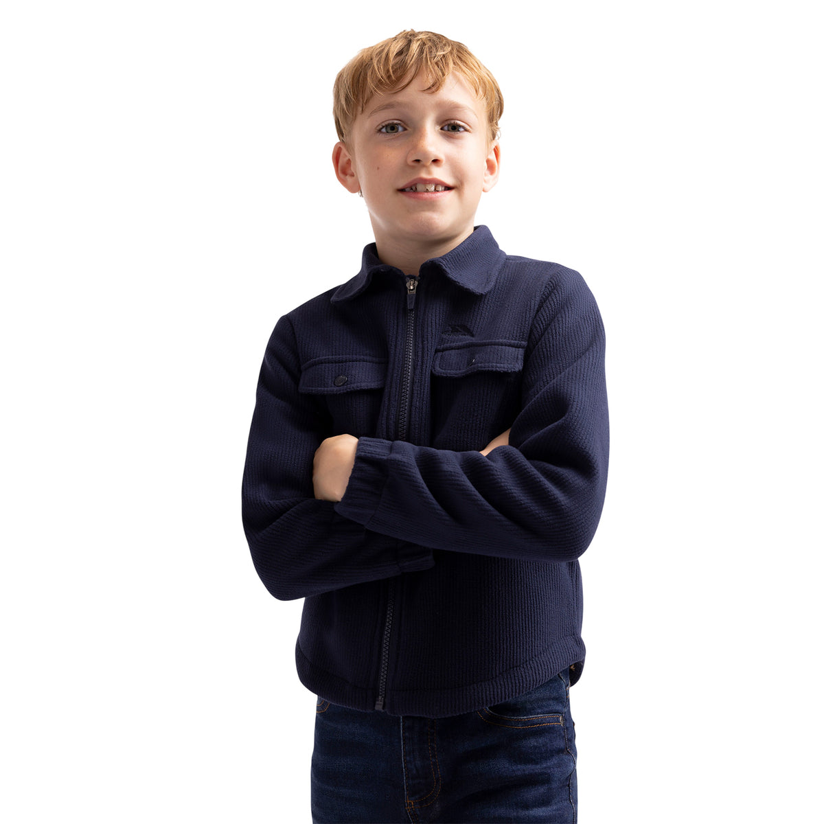 Navy - Lifestyle - Trespass Childrens-Kids Westunder Fleece Shacket