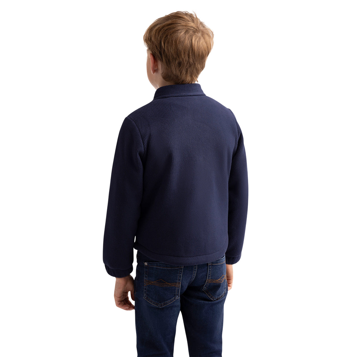 Navy - Pack Shot - Trespass Childrens-Kids Westunder Fleece Shacket