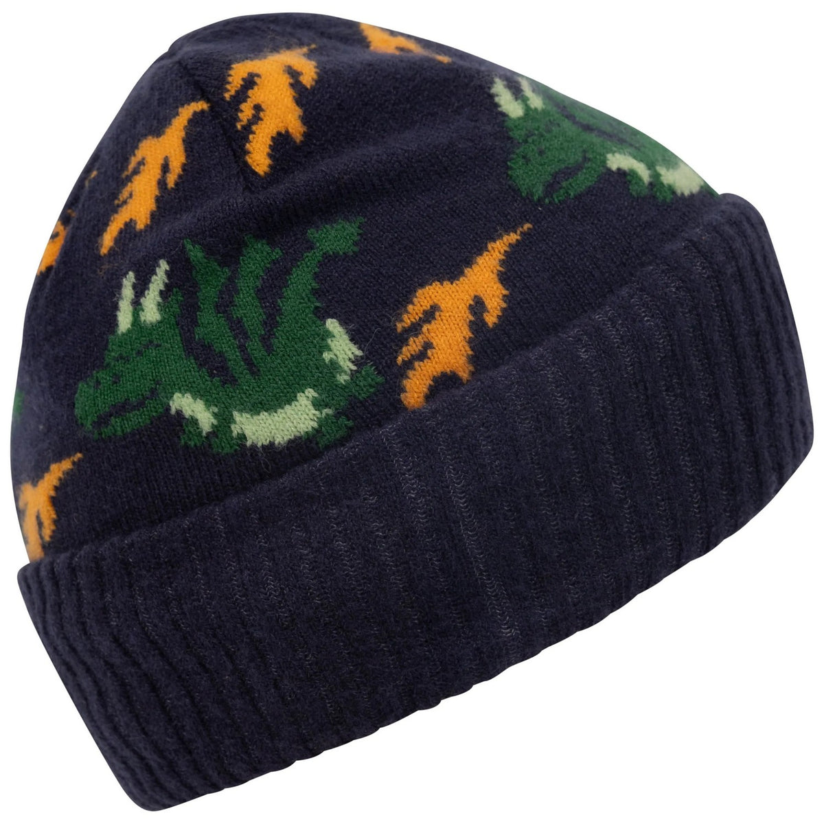 Navy - Back - Trespass Boys Timbo Dragon Knitted Beanie