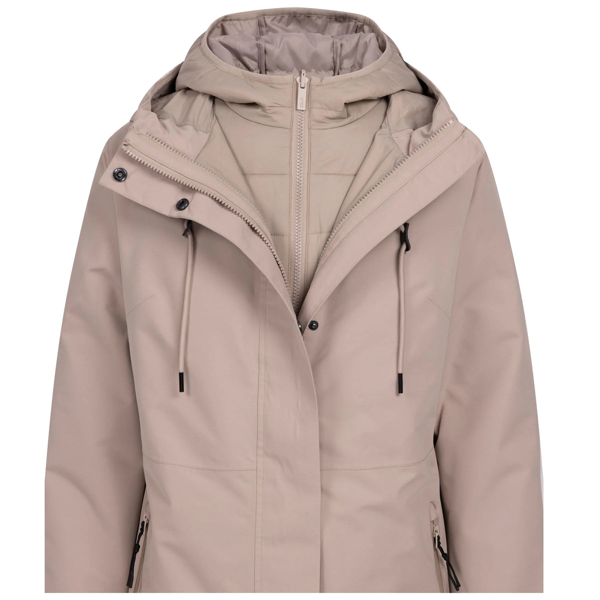 Sand - Lifestyle - Trespass Womens-Ladies Allegra DLX 3 in 1 Waterproof Jacket