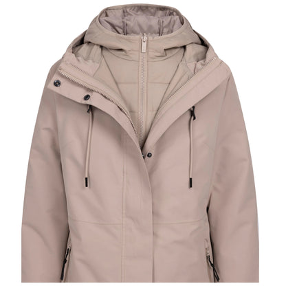 Sand - Lifestyle - Trespass Womens-Ladies Allegra DLX 3 in 1 Waterproof Jacket