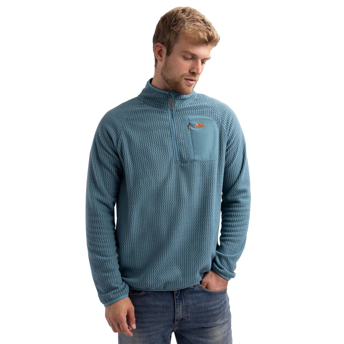 Greensea - Side - Trespass Mens Harry Half Zip Fleece