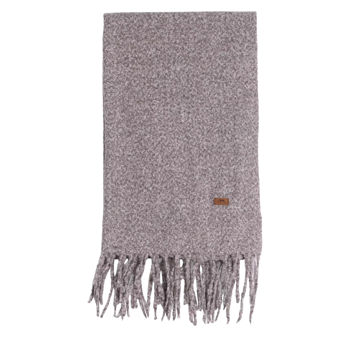 Grey Marl - Front - Trespass Frostine Tassel Trim Scarf