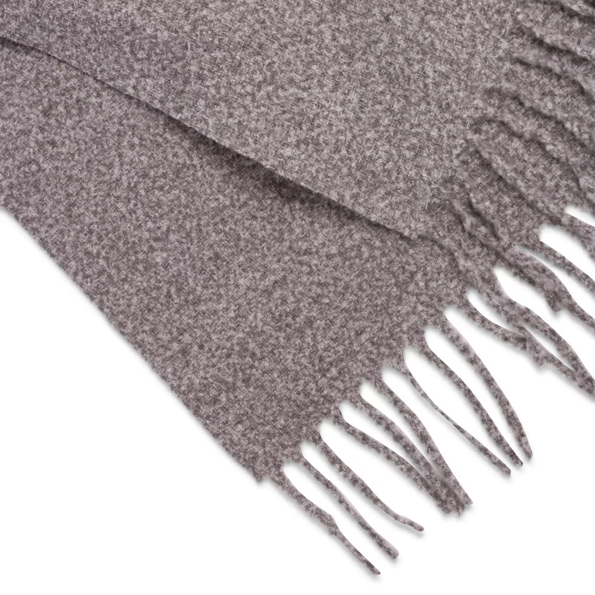 Grey Marl - Side - Trespass Frostine Tassel Trim Scarf
