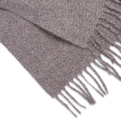 Grey Marl - Side - Trespass Frostine Tassel Trim Scarf