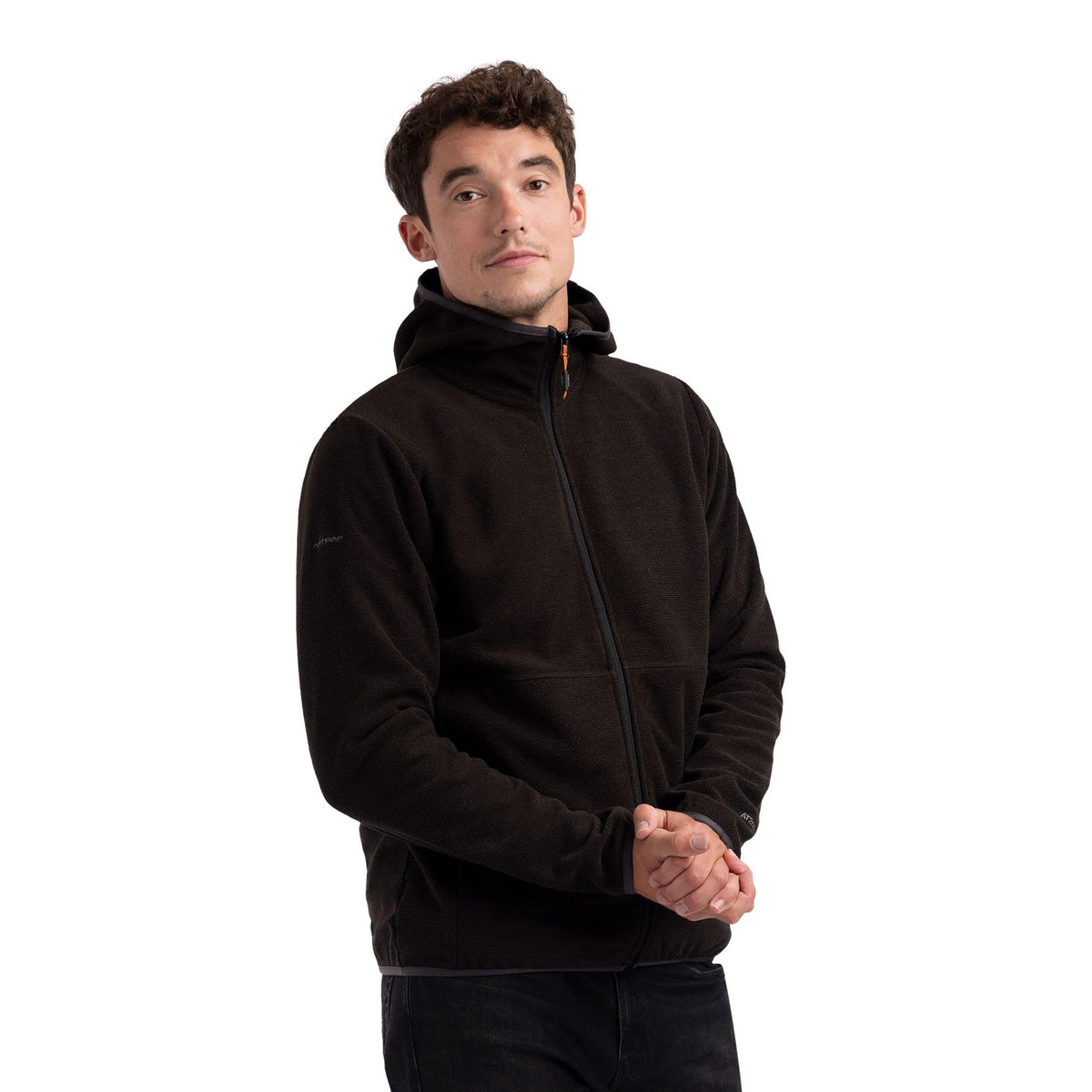Charcoal - Pack Shot - Trespass Mens Brian AT200 Full Zip Fleece Jacket
