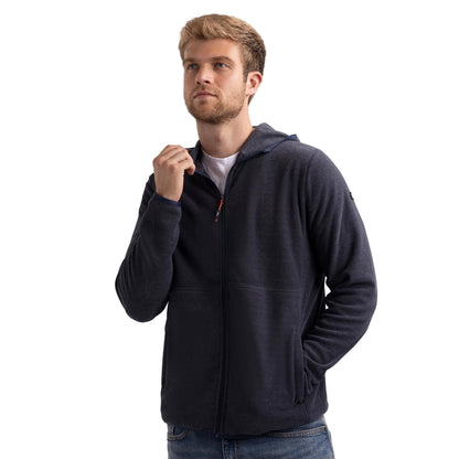 Indigo Tone - Close up - Trespass Mens Brian AT200 Full Zip Fleece Jacket