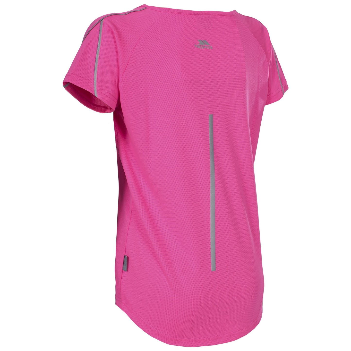 Hi Vis Pink-Black - Front - Trespass Womens-Ladies Gliding V-neck T-Shirt