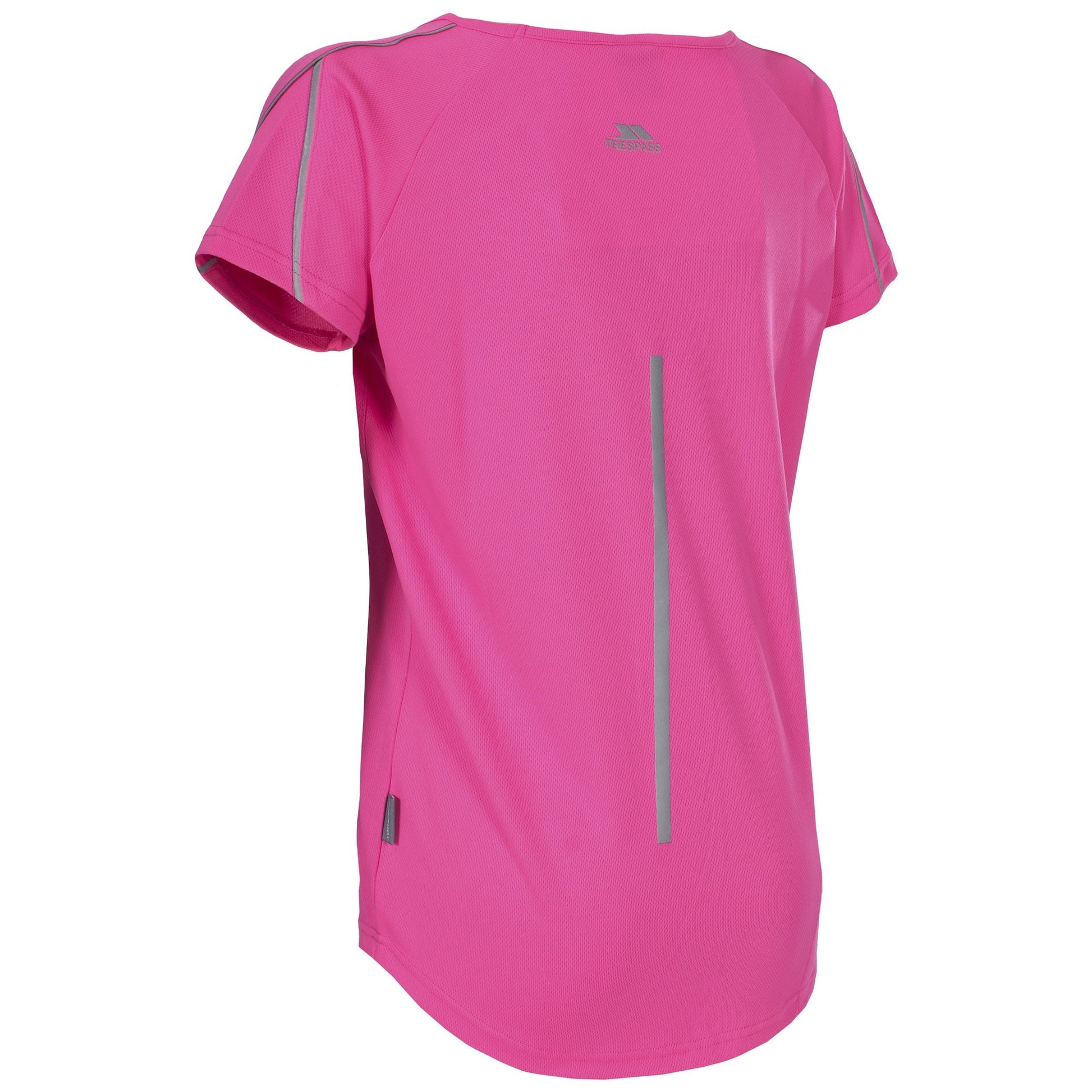 Hi Vis Pink-Black - Front - Trespass Womens-Ladies Gliding V-neck T-Shirt