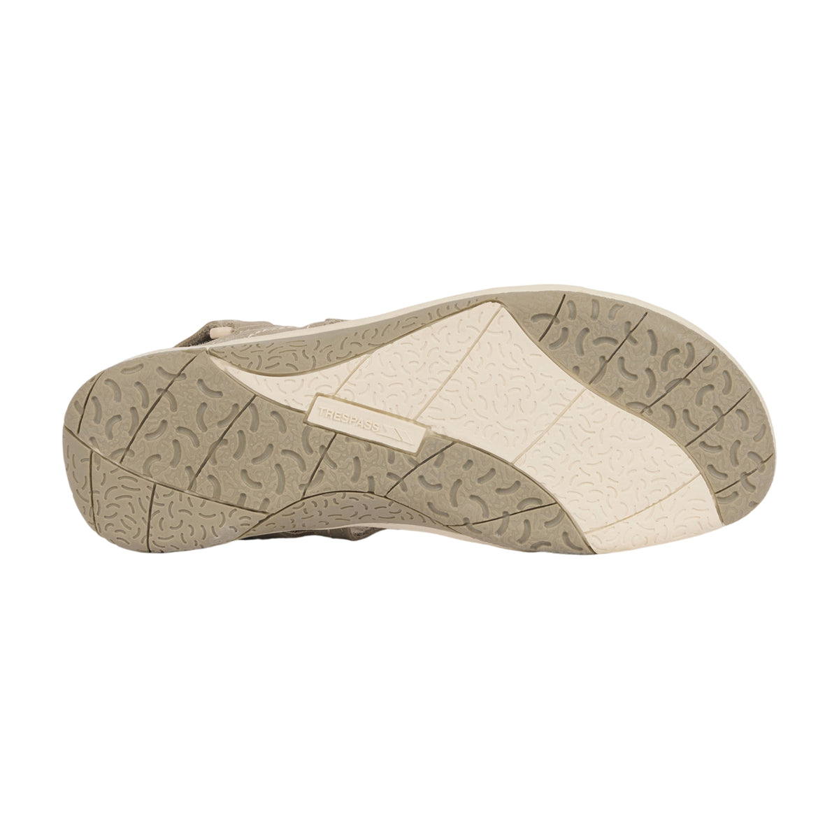 Taupe - Side - Trespass Womens-Ladies Naia Suede Cushioned Sandals