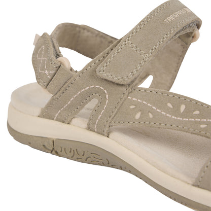 Taupe - Close up - Trespass Womens-Ladies Naia Suede Cushioned Sandals