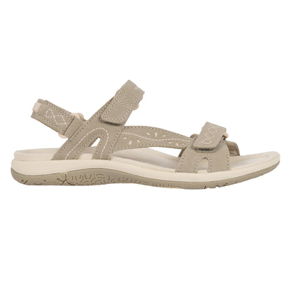 Taupe - Front - Trespass Womens-Ladies Naia Suede Cushioned Sandals