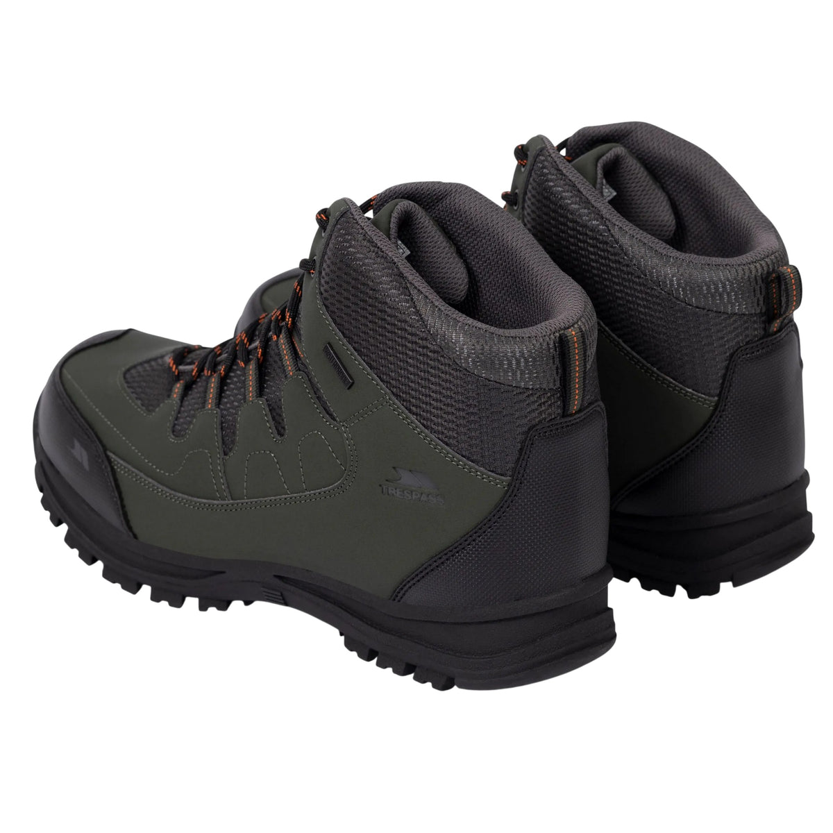 Dark Green - Back - Trespass Mens Finley Hiking Boots