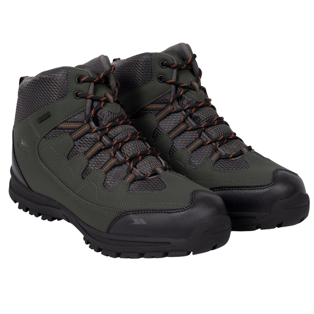 Dark Green - Pack Shot - Trespass Mens Finley Hiking Boots