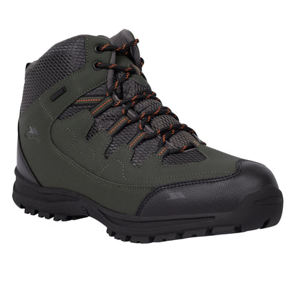 Dark Green - Close up - Trespass Mens Finley Hiking Boots