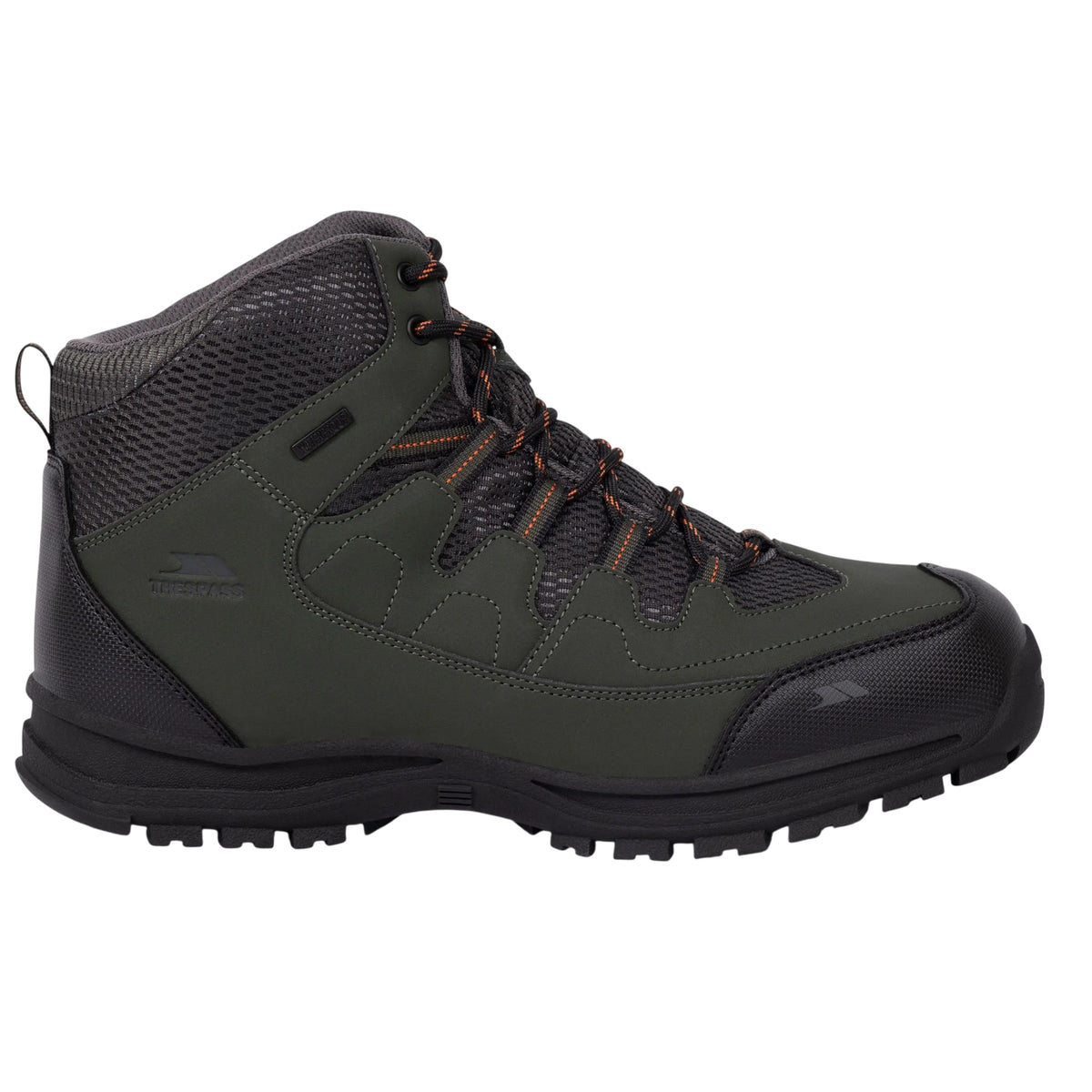 Dark Green - Front - Trespass Mens Finley Hiking Boots