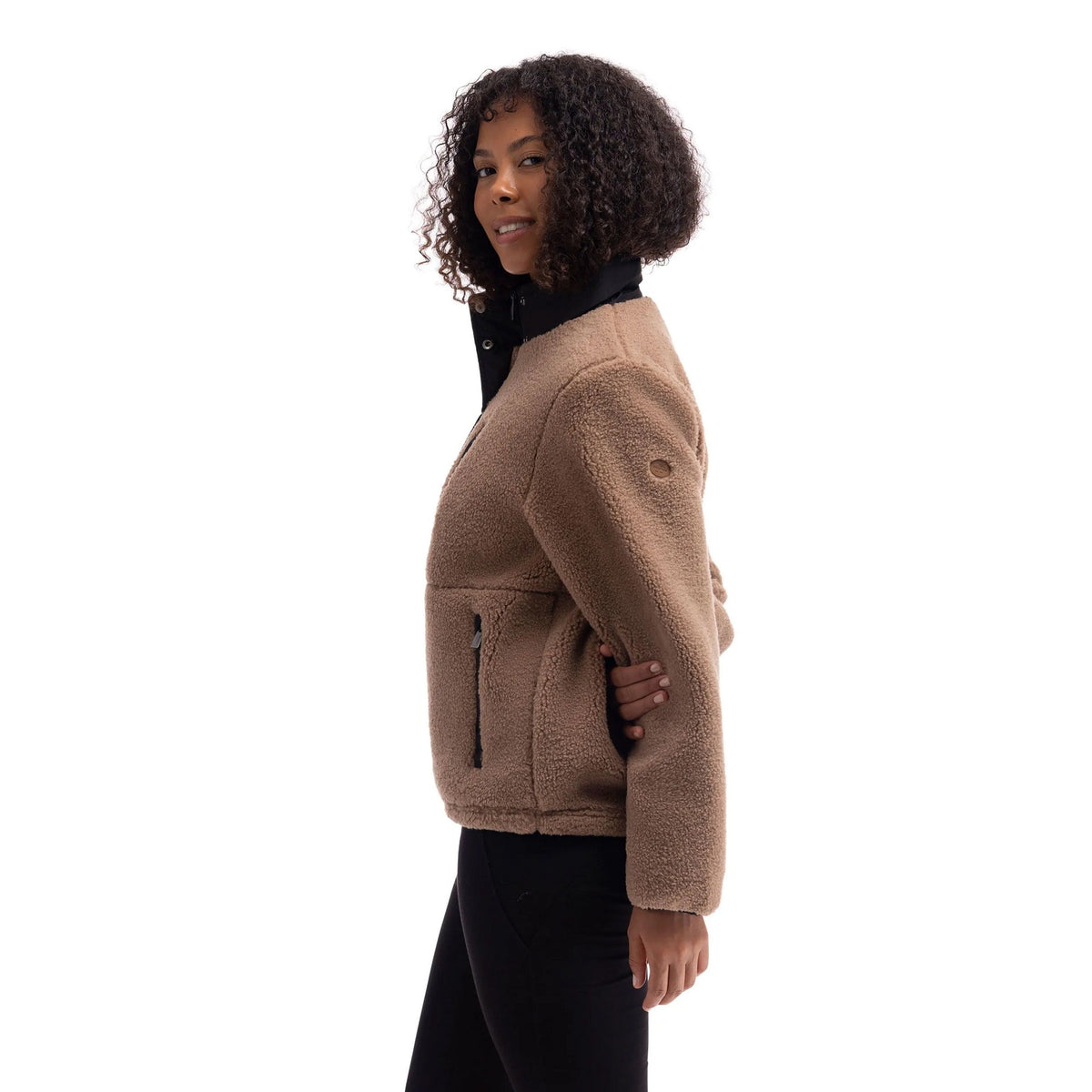 Beige - Close up - Trespass Womens-Ladies Yuill Fleece Jacket
