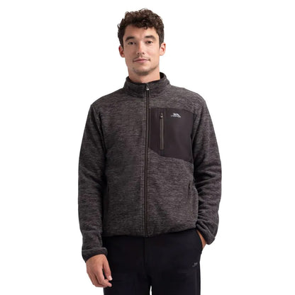 Charcoal - Side - Trespass Mens Cliff Fleece Jacket