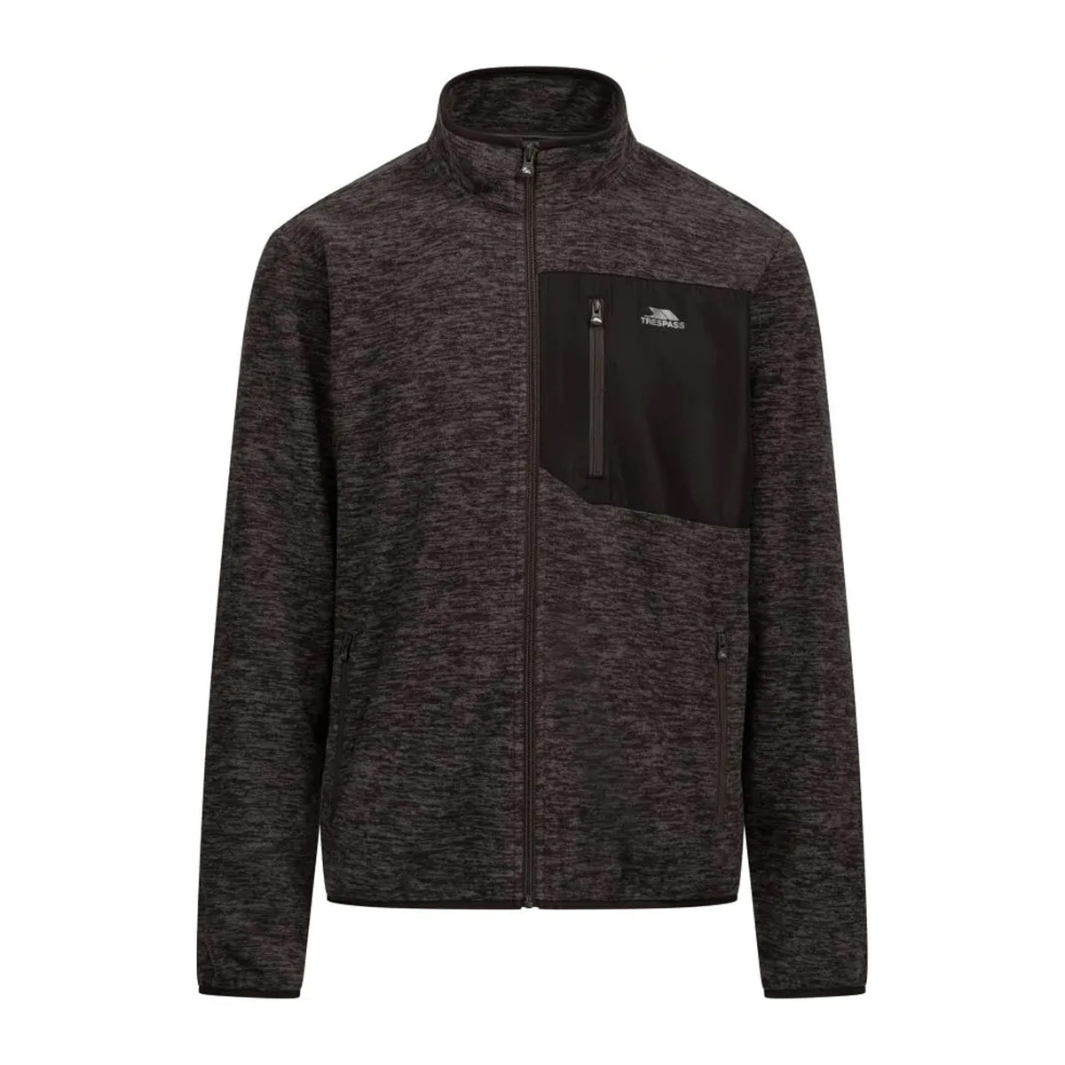 Charcoal - Front - Trespass Mens Cliff Fleece Jacket