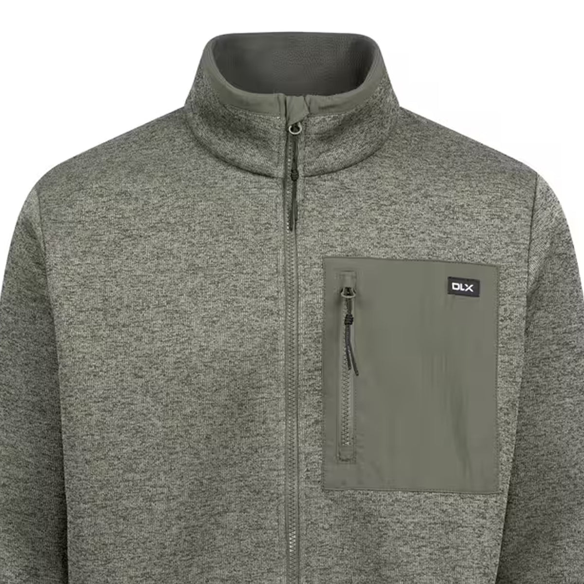 Moss Marl - Side - Trespass Mens Boyle DLX Fleece Jacket