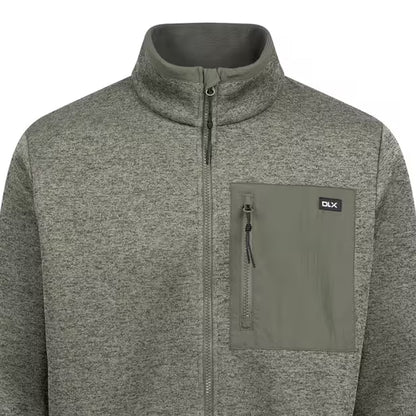 Moss Marl - Side - Trespass Mens Boyle DLX Fleece Jacket