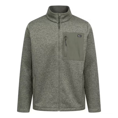 Moss Marl - Front - Trespass Mens Boyle DLX Fleece Jacket